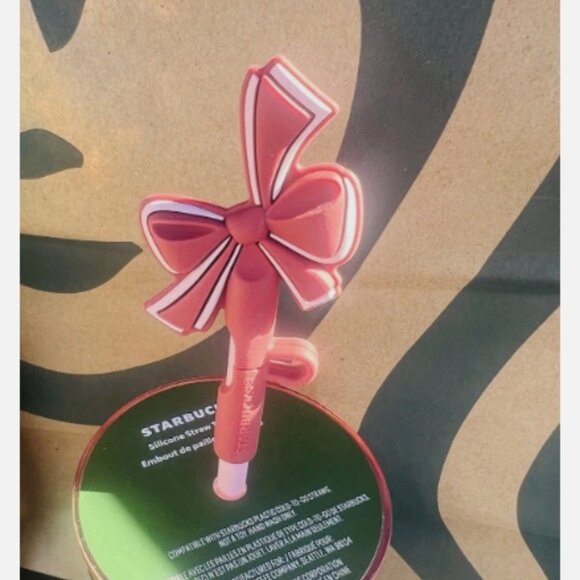 Starbucks Pink Snow Globe Glass Holiday Bow Straw Tumbler 18 oz- NEW  2025 - Picture 4 of 6